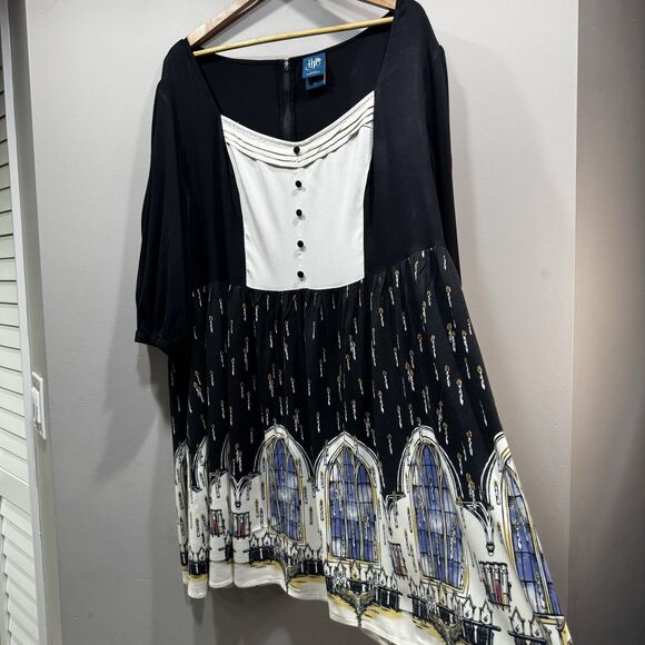 TORRID x HARRY POTTER  Womens Size 22 Great Hall Border Renaissance Style Dress - Picture 10 of 16